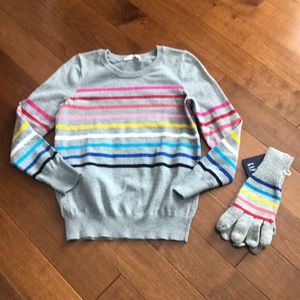 Adorable GAP sweater w/matching gloves!